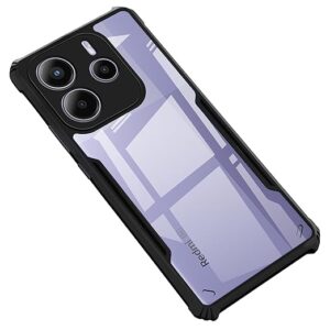 SNP- Shockproof Crystal Clear Back Cover Case for Redmi Note 14 5G | 360 Degree Protection | Protective Design | Transparent Back Cover Redmi Note 14 5G (Black Bumper)