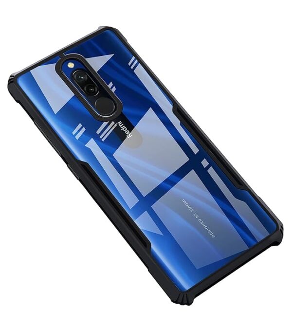 SNP-Back Cover Case for Redmi 8A Dual/Redmi 8 / Redmi 8A | 360 Degree Protection | Shock Proof Design | Transparent Back Cover for Xiaomi Redmi 8A Dual/8/8A (PC,TPU|Black Bumper)