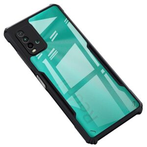 SNP-Shockproof Clear Back Cover Case for Mi Redmi 9 Power | 360 Degree Protection | Hard Transparent Back Cover Case for Redmi 9 Power (PC & TPU, Black Bumper)