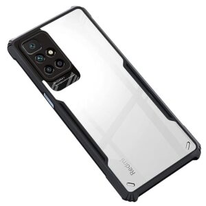 SNP-Shopping Shockproof Crystal Clear Back Cover Case for MI 10 Prime/REDMI 10 Prime | 360 Degree Protection | Protective Design | Transparent Back Cover Case (Black Bumper)