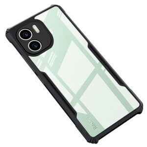 SNP-Redmi A1 / A2 Back Cover | Crystal Clear Transparent Back | Ultra Hyrbid | Full Camera Protection | Raised Edge | Bumper Back Case for Redmi A1 / A2 (Plastic, Black)