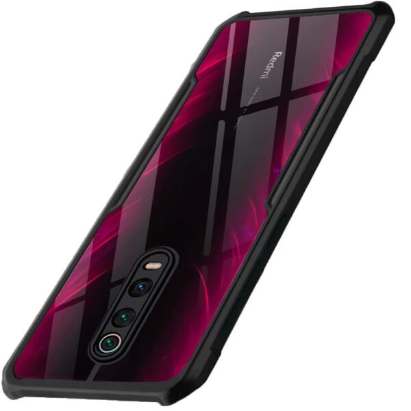 SNP-Redmi K20 / K20 Pro Back Cover | Crystal Clear Transparent Back | Ultra Hyrbid | Full Camera Protection | Raised Edge | Bumper Back Case (Thermoplastic Polyurethane, Black)