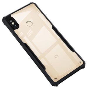 SNP-Redmi Note 5 Pro Back Cover | Crystal Clear Transparent Back | Ultra Hybrid | Full Camera Protection | Raised Edge | Bumper Back Case for Redmi Note 5 Pro (Black)