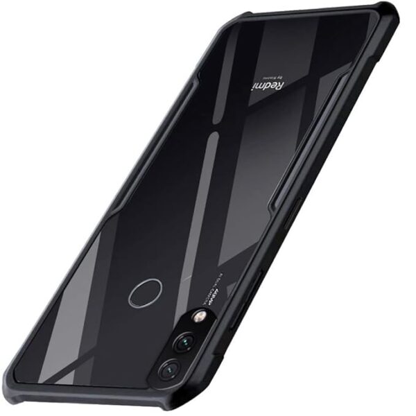 SNP- Shockproof Clear Back Cover Case for Redmi Note 7 / 7S / Note 7 Pro | 360 Degree Protection | Hard Transparent Back Cover Case for Redmi Note 7 / 7S / Note 7 Pro (PC & TPU, Black Bumper)