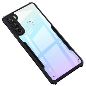 SNP-Back Cover for Redmi Note 8 Back Cover Case-Black Transparent