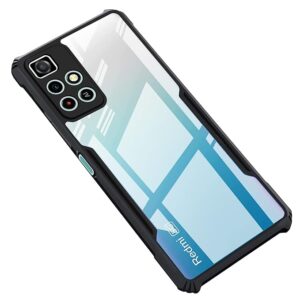 SNP-Redmi Note 11T (5G) / Poco M4 Pro (5G) Back Case Cover | Camera Protection Shockproof Bumper-Edge | Acrylic Crystal Clear 360 Degree Protection TPU+PC | Transparent Eagle Back Case Cover (Black)