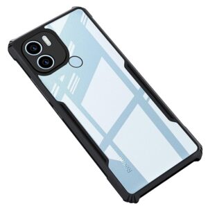 SNP-Poco C51 / Redmi A1 Plus/Redmi A2 Plus/Poco C50 Back Cover | Crystal Clear Transparent Back | Ultra Hybrid | Full Camera Protection | Raised Edge | Bumper Back Case (Black)