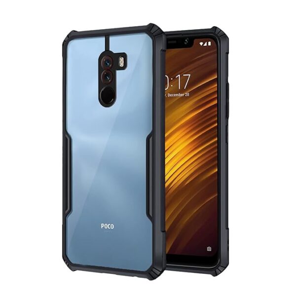 SNP-Thermoplastic Polyurethane 360 Degree Protection Black Border Back Cover for Poco F1 (Black)