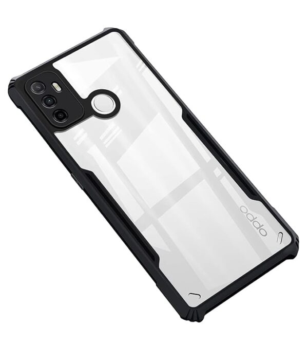 SNP-Back Case Cover for Oppo A53 (2020) / Oppo A33 (2020) | Compatible for Oppo A53 (2020) / Oppo A33 (2020) Back Case Cover | Clear Case with Camera Protection | (TPU + PC | Matte Black)