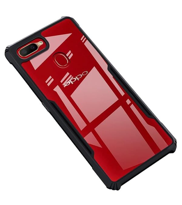 SNP-Back Case Cover for Oppo A7 / Oppo A5S / A12 / A11K | Compatible for Oppo A7 / Oppo A5S / A12 / A11K Back Case Cover | Clear Case with Camera Protection |(TPU + PC | Matte Black)