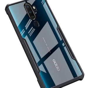 SNP-Oppo A5 2020/A9 2020 Back Cover Crystal Clear Transparent Back Ultra Hyrbid Full Camera Protection Raised Edge Bumper Back Case for Oppo A5 2020/A9 2020 (Plastic, Black)