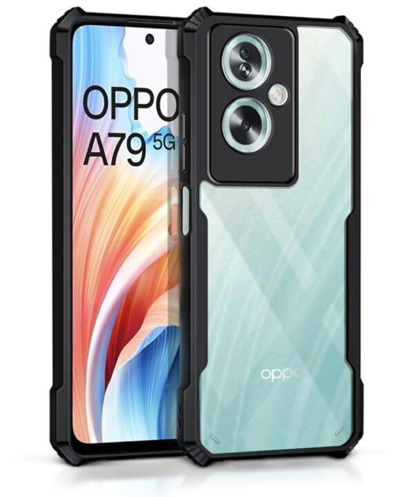 SNP- Back Cover for Oppo A79 5G Back Cover Case - Black Transparent
