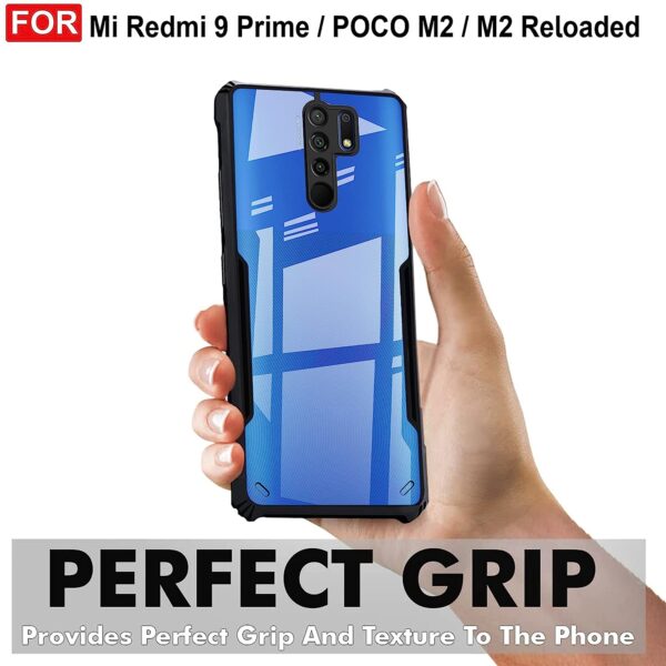 SNP-Back Case Cover for Mi Redmi 9 Prime/Poco M2 / Poco M2 Reloaded | Compatible for Mi Redmi 9 Prime/Poco M2 / Poco M2 Reloaded Back Case Cover | (TPU + PC | Matte Black) - Image 3