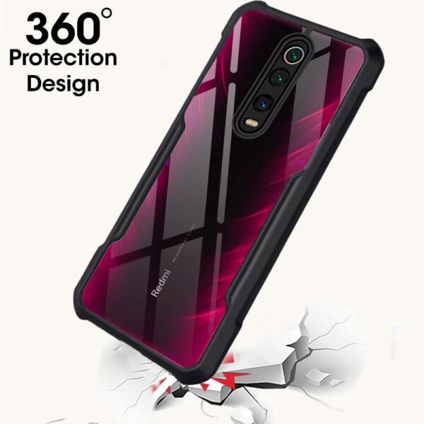 SNP-Redmi K20 / K20 Pro Back Cover | Crystal Clear Transparent Back | Ultra Hyrbid | Full Camera Protection | Raised Edge | Bumper Back Case (Thermoplastic Polyurethane, Black) - Image 3