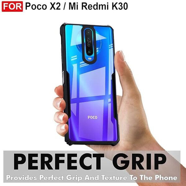 SNP-Back Case Cover for Mi Redmi K30 / Poco X2 (TPU, Polycarbonate_Matte Black) - Image 3