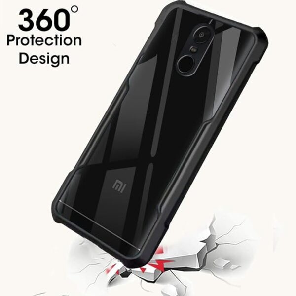 SNP-Shockproof Crystal Clear Back Cover Case for Mi Redmi Note 4 | 360 Degree Protection | Protective Design | Transparent Back Cover Case for Redmi Note 4 (PC & TPU, Black Bumper) - Image 2