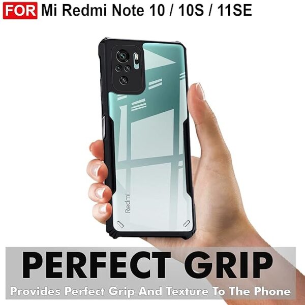 SNP-Back Cover for Mi Redmi Note 10 / Redmi Note 10s (TPU, Plastic | Black | Solid) - Image 3
