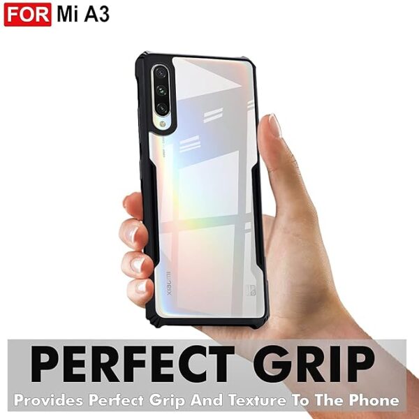 SNP-Back Case Cover for Mi A3 (TPU, Polycarbonate_Matte Black) - Image 3