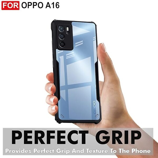 SNP-Back Case Cover for Oppo A16 (TPU, Polycarbonate_Matte Black) - Image 3