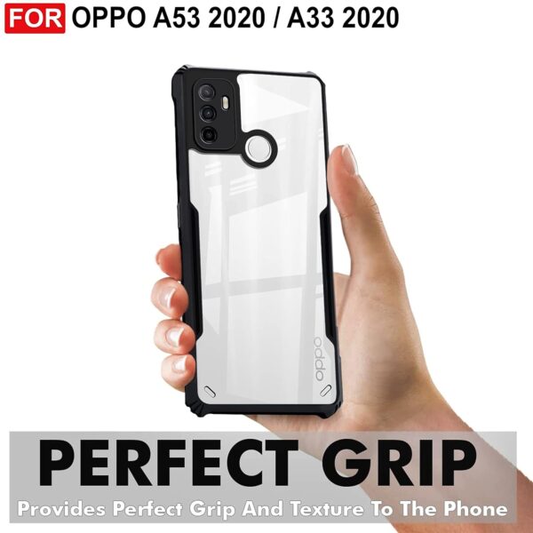 SNP-Back Case Cover for Oppo A53 (2020) / Oppo A33 (2020) | Compatible for Oppo A53 (2020) / Oppo A33 (2020) Back Case Cover | Clear Case with Camera Protection | (TPU + PC | Matte Black) - Image 3
