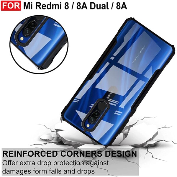 SNP-Back Cover Case for Redmi 8A Dual/Redmi 8 / Redmi 8A | 360 Degree Protection | Shock Proof Design | Transparent Back Cover for Xiaomi Redmi 8A Dual/8/8A (PC,TPU|Black Bumper) - Image 4