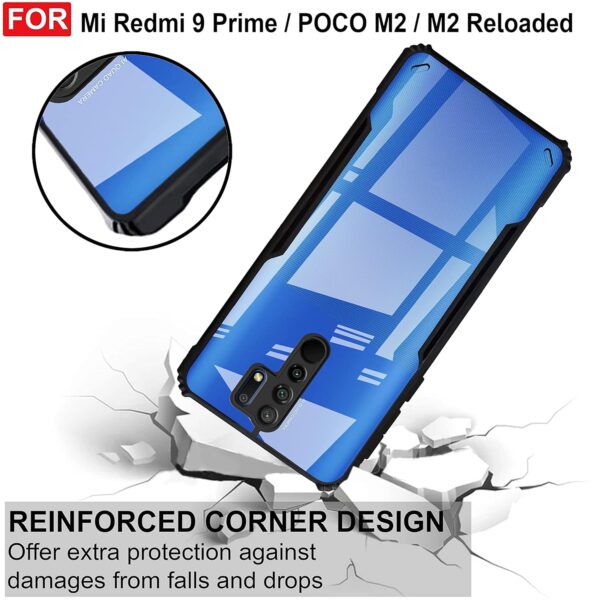 SNP-Back Case Cover for Mi Redmi 9 Prime/Poco M2 / Poco M2 Reloaded | Compatible for Mi Redmi 9 Prime/Poco M2 / Poco M2 Reloaded Back Case Cover | (TPU + PC | Matte Black) - Image 4
