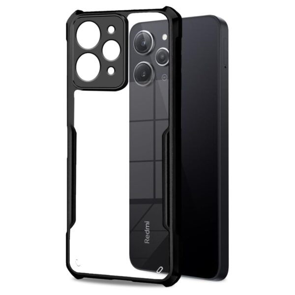 SNP-Back Case Cover for Mi Redmi 12 4G | Compatible for Mi Redmi 12 4G Back Case Cover | Clear Case with Camera Protection | (TPU + PC | Matte Black) - Image 4
