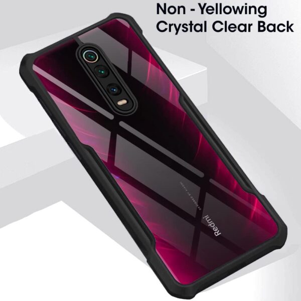 SNP-Redmi K20 / K20 Pro Back Cover | Crystal Clear Transparent Back | Ultra Hyrbid | Full Camera Protection | Raised Edge | Bumper Back Case (Thermoplastic Polyurethane, Black) - Image 4