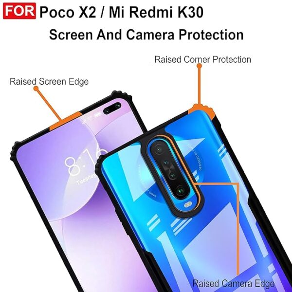 SNP-Back Case Cover for Mi Redmi K30 / Poco X2 (TPU, Polycarbonate_Matte Black) - Image 4