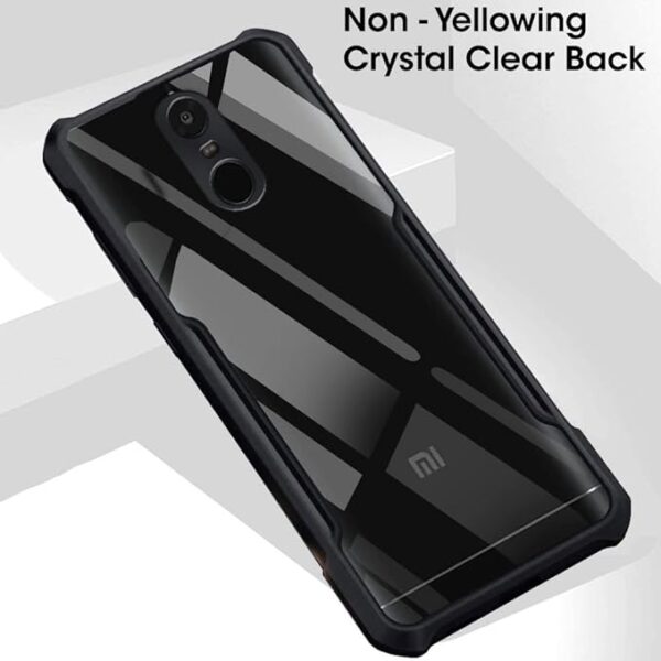 SNP-Shockproof Crystal Clear Back Cover Case for Mi Redmi Note 4 | 360 Degree Protection | Protective Design | Transparent Back Cover Case for Redmi Note 4 (PC & TPU, Black Bumper)
