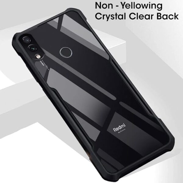 SNP- Shockproof Clear Back Cover Case for Redmi Note 7 / 7S / Note 7 Pro | 360 Degree Protection | Hard Transparent Back Cover Case for Redmi Note 7 / 7S / Note 7 Pro (PC & TPU, Black Bumper) - Image 4