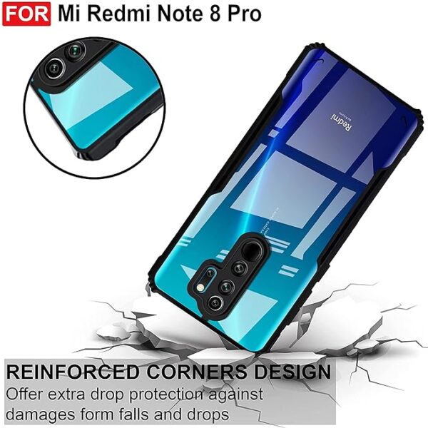 SNP-Back Case Cover for Mi Redmi Note 8 Pro (TPU, Polycarbonate_Matte Black) - Image 4