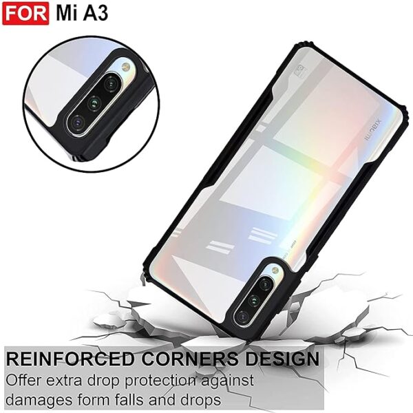 SNP-Back Case Cover for Mi A3 (TPU, Polycarbonate_Matte Black) - Image 4