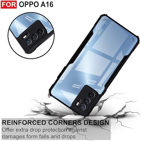SNP-Back Case Cover for Oppo A16 (TPU, Polycarbonate_Matte Black) - Image 4