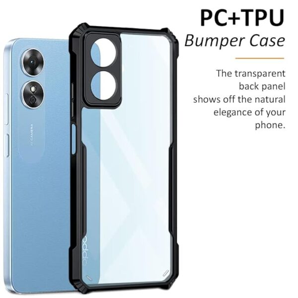 SNP- Back Case Cover for Oppo A17 (Polycarbonate, Thermoplastic Polyurethane_Matte Black) - Image 4