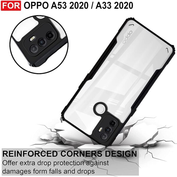 SNP-Back Case Cover for Oppo A53 (2020) / Oppo A33 (2020) | Compatible for Oppo A53 (2020) / Oppo A33 (2020) Back Case Cover | Clear Case with Camera Protection | (TPU + PC | Matte Black) - Image 4