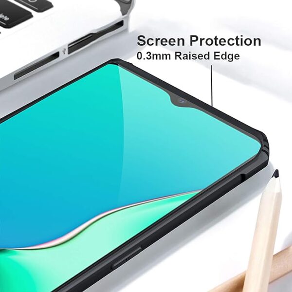 SNP-Oppo A5 2020/A9 2020 Back Cover Crystal Clear Transparent Back Ultra Hyrbid Full Camera Protection Raised Edge Bumper Back Case for Oppo A5 2020/A9 2020 (Plastic, Black) - Image 4