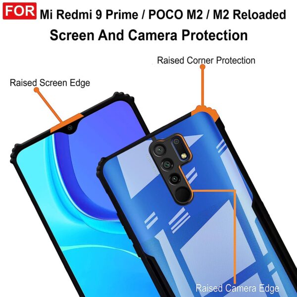 SNP-Back Case Cover for Mi Redmi 9 Prime/Poco M2 / Poco M2 Reloaded | Compatible for Mi Redmi 9 Prime/Poco M2 / Poco M2 Reloaded Back Case Cover | (TPU + PC | Matte Black) - Image 5