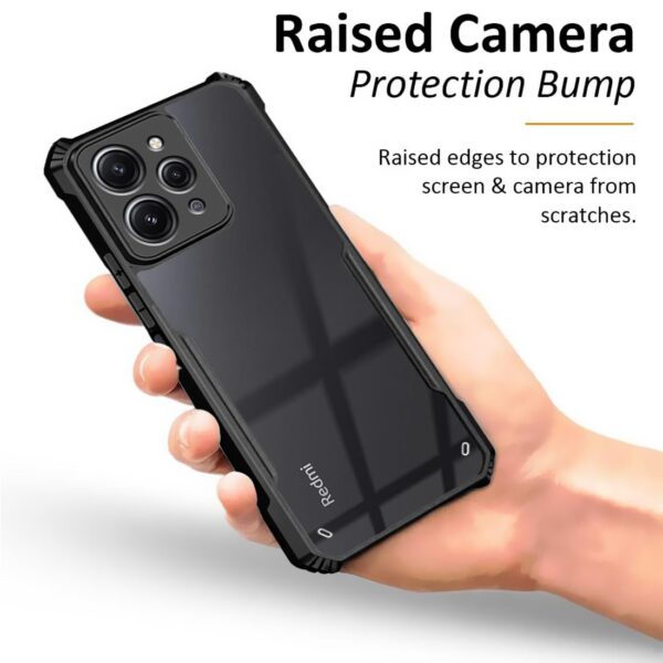 SNP-Back Case Cover for Mi Redmi 12 4G | Compatible for Mi Redmi 12 4G Back Case Cover | Clear Case with Camera Protection | (TPU + PC | Matte Black) - Image 5