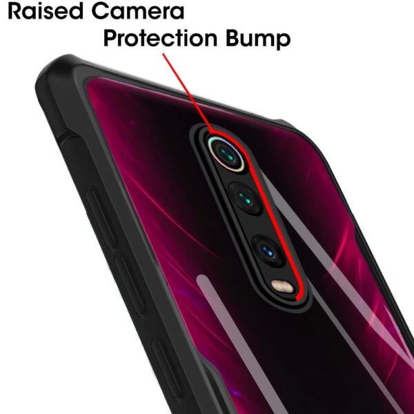 SNP-Redmi K20 / K20 Pro Back Cover | Crystal Clear Transparent Back | Ultra Hyrbid | Full Camera Protection | Raised Edge | Bumper Back Case (Thermoplastic Polyurethane, Black) - Image 5