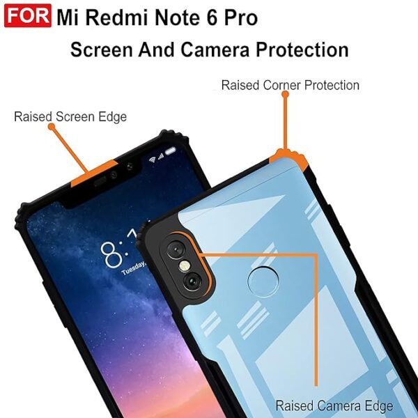 SNP-Back Case Cover for Mi Redmi Note 6 Pro (TPU, Polycarbonate_Matte Black) - Image 5