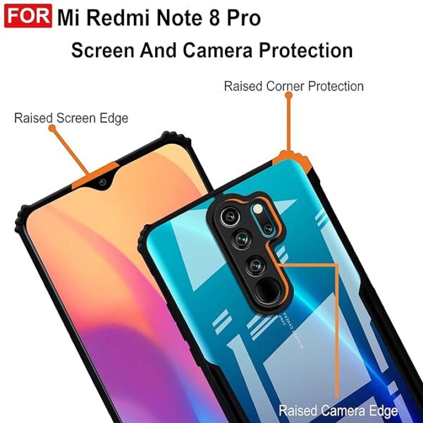 SNP-Back Case Cover for Mi Redmi Note 8 Pro (TPU, Polycarbonate_Matte Black) - Image 6