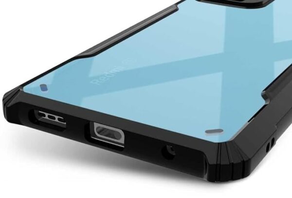 SNP-Shockproof Crystal Clear Back Cover Case for Mi Poco F5 5G | 360 Degree Protection | Protective Design | Transparent Back Cover Case for Mi Poco F5 5G (Black Bumper) - Image 5