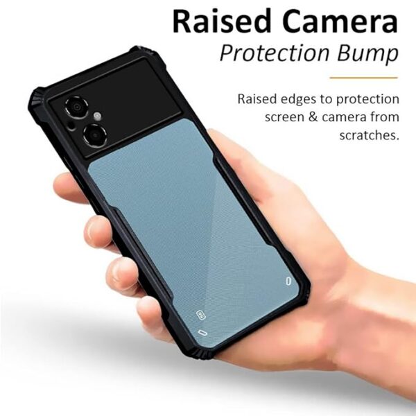 SNP-Shopping Plastic Shockproof Crystal Clear Back Cover Case for Poco M5/M4 5G | 360 Degree Protection | Protective Design | Transparent Back Cover Case (Black Bumper), Black - Image 5