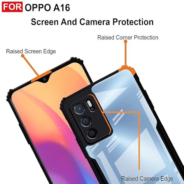 SNP-Back Case Cover for Oppo A16 (TPU, Polycarbonate_Matte Black) - Image 5
