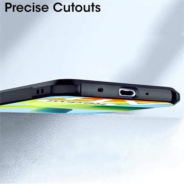 SNP-Poco C51 / Redmi A1 Plus/Redmi A2 Plus/Poco C50 Back Cover | Crystal Clear Transparent Back | Ultra Hybrid | Full Camera Protection | Raised Edge | Bumper Back Case (Black) - Image 6