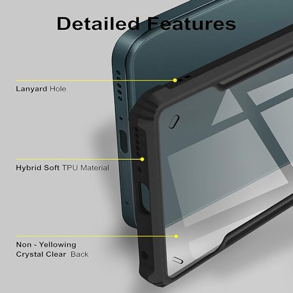 SNP-Back Case Cover for Poco X6 5G | Compatible for Poco X6 5G Back Case Cover | Clear Case with Camera Protection | (TPU + PC | Matte Black) - Image 6