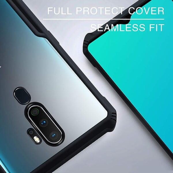 SNP-Oppo A5 2020/A9 2020 Back Cover Crystal Clear Transparent Back Ultra Hyrbid Full Camera Protection Raised Edge Bumper Back Case for Oppo A5 2020/A9 2020 (Plastic, Black) - Image 6