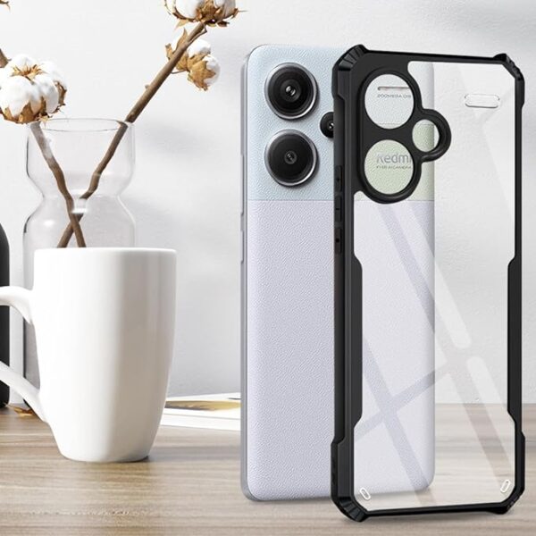 SNP-Mi Redmi Note 13 Pro Plus 5G Back Cover Case | 360 Degree Protection | Shock Proof Design | Transparent Back Cover Case for Redmi Note 13 Pro Plus (PC & TPU, Black Bumper) - Image 8