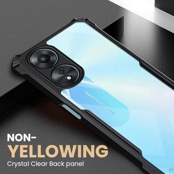 SNP-Oppo A78 (5G) Back Case Cover | Camera Protection Shockproof Bumper-Edge | Acrylic Crystal Clear 360 Degree Protection TPU+PC | Transparent Eagle Back Case Cover (Black) - Image 10